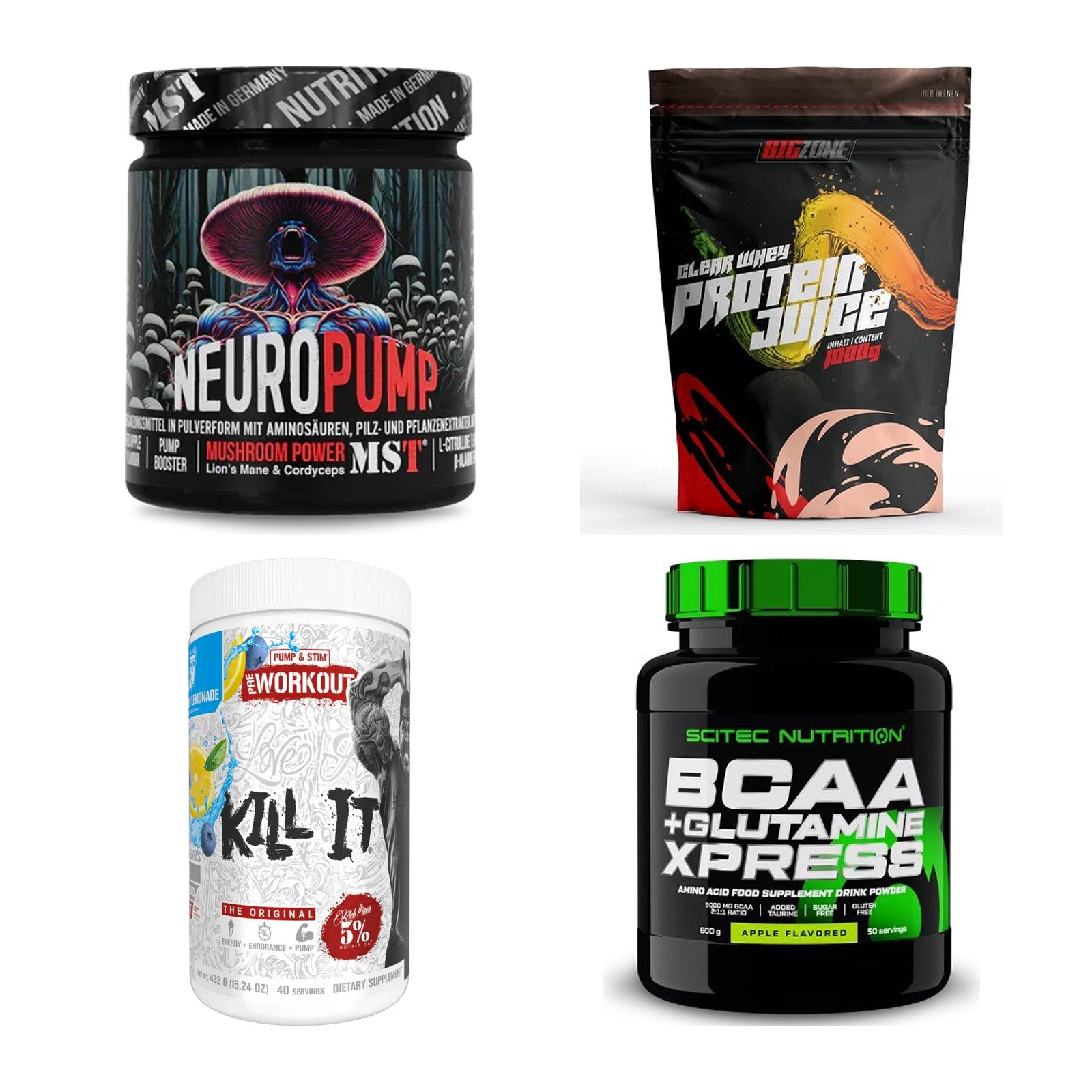 Apfel Sorten-Großset: MST NeuroPump + Big Zone Clear + 2 weitere – alle enthaltenen Artikel