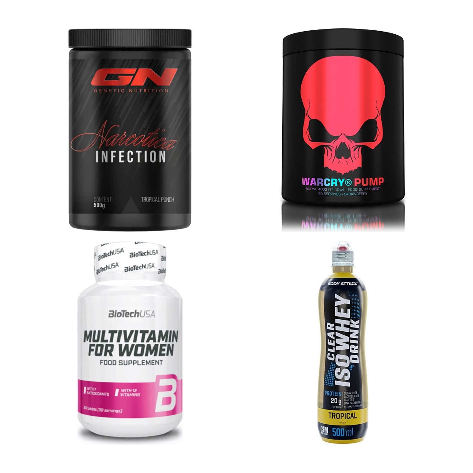 Fruchtmix Sorten-Großset: GN Narcotica + Genius Nutriti + 2 weitere – alle enthaltenen Artikel