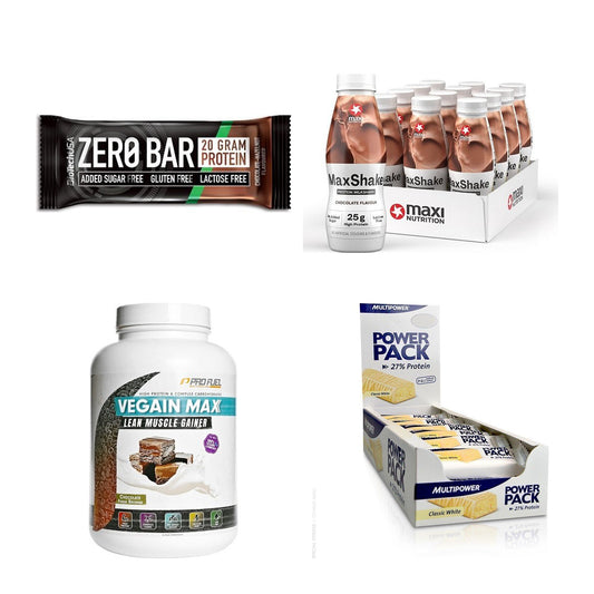 Schokolade Sorten-Großset: BioTech Zero + MaxiNutrition + 2 weitere – alle enthaltenen Artikel