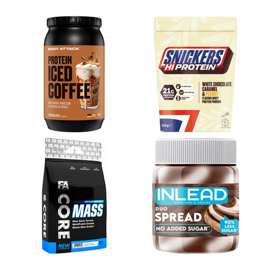 Schokolade Sorten-Großset: Body Attack + Snickers White + 2 weitere – alle enthaltenen Artikel