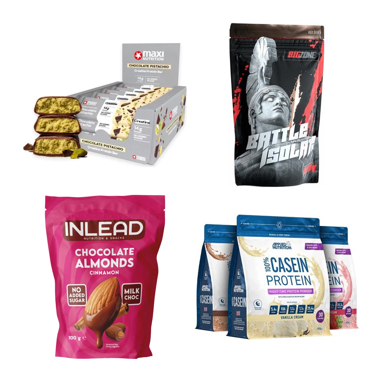 Schokolade Sorten-Großset: MaxiNutrition + Big Zone + 2 weitere – alle enthaltenen Artikel