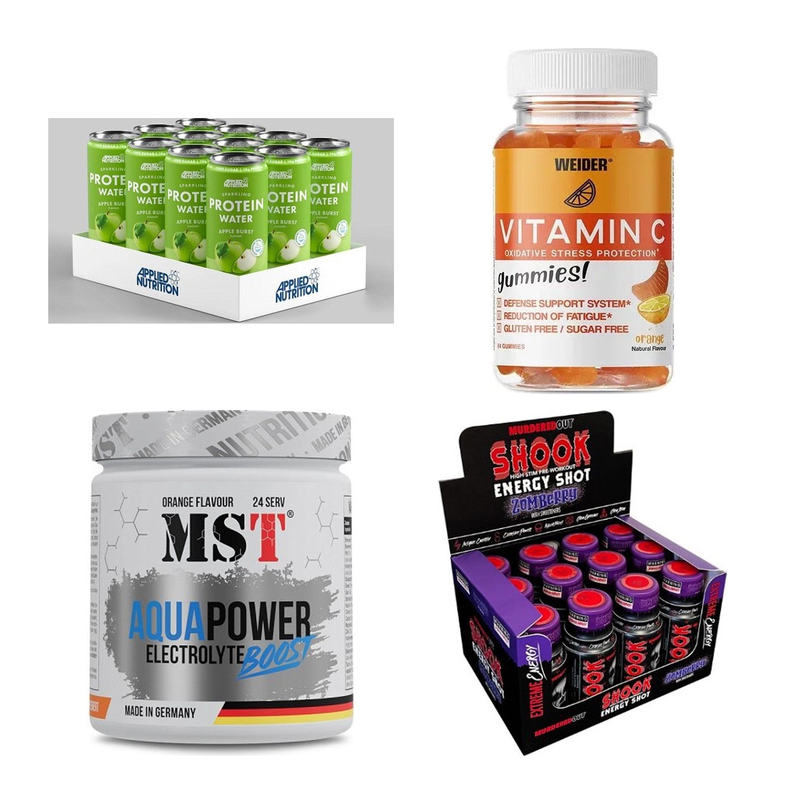 Orange Sorten-Großset: Applied Nutritio + Weider Vitamin C + 2 weitere – alle enthaltenen Artikel