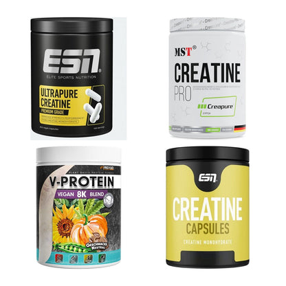 Neutral Sorten-Großset: ESN Ultrapure + MST Creatin Pro + 2 weitere – alle enthaltenen Artikel