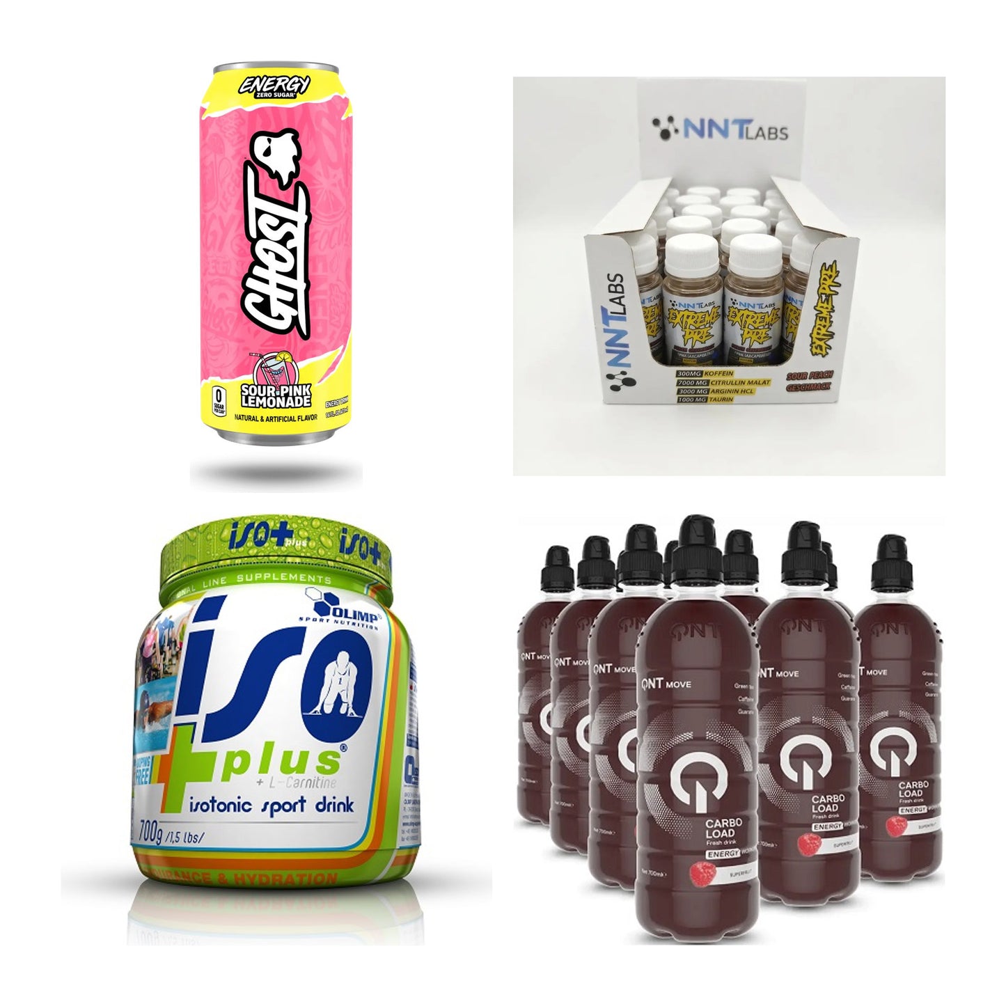 Zitrone Sorten-Großset: Ghost Energy + NNT Extreme + 2 weitere – alle enthaltenen Artikel