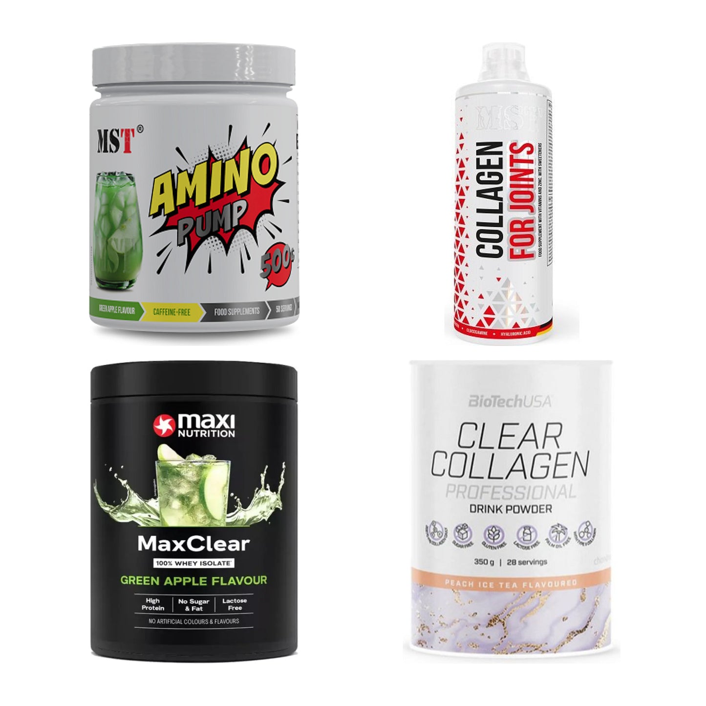 Apfel Sorten-Großset: MST Amino Pump + MST Collagen + 2 weitere – alle enthaltenen Artikel