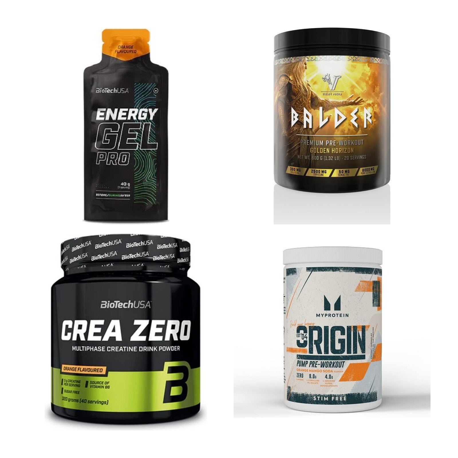 Orange Sorten-Großset: BioTech Energy + Viking Power + 2 weitere – alle enthaltenen Artikel
