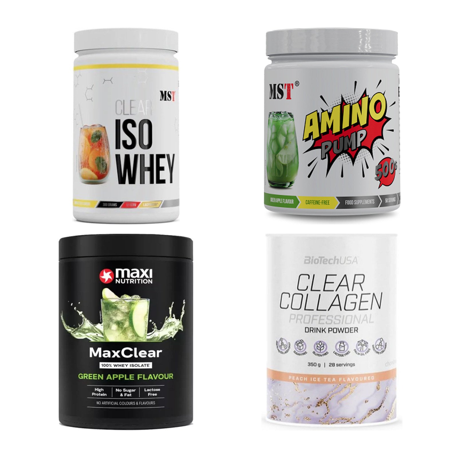Apfel Sorten-Großset: MST Iso Clear + MST Amino Pump + 2 weitere – alle enthaltenen Artikel