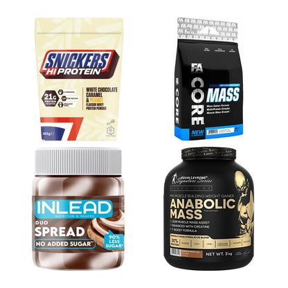 Schokolade Sorten-Großset: Snickers White + FA Nutrition + 2 weitere – alle enthaltenen Artikel