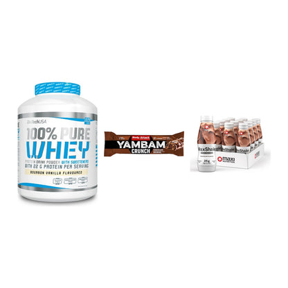 Schokolade Geschmacks-Trio: BioTech 100% + 3× Body Attack + 1 weitere – alle enthaltenen Artikel