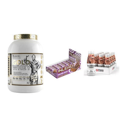 Schokolade Geschmacks-Trio: Kevin Levrone Gold Whey + 2 weitere – alle enthaltenen Artikel