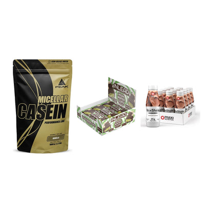 Schokolade Geschmacks-Trio: Peak Micellar Casein + 2 weitere – alle enthaltenen Artikel