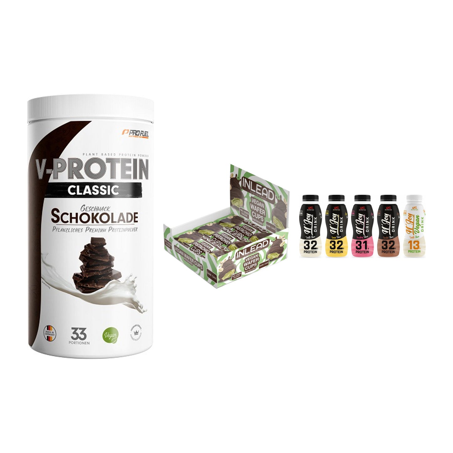 Schokolade Geschmacks-Trio: ProFuel VEGAN PROTEIN + 2 weitere – alle enthaltenen Artikel