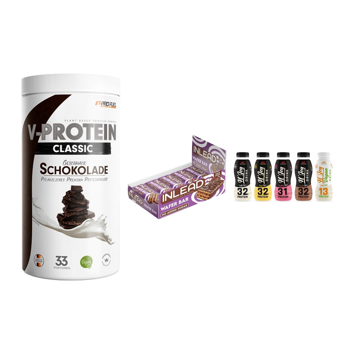 Schokolade Geschmacks-Trio: ProFuel VEGAN PROTEIN + 2 weitere – alle enthaltenen Artikel