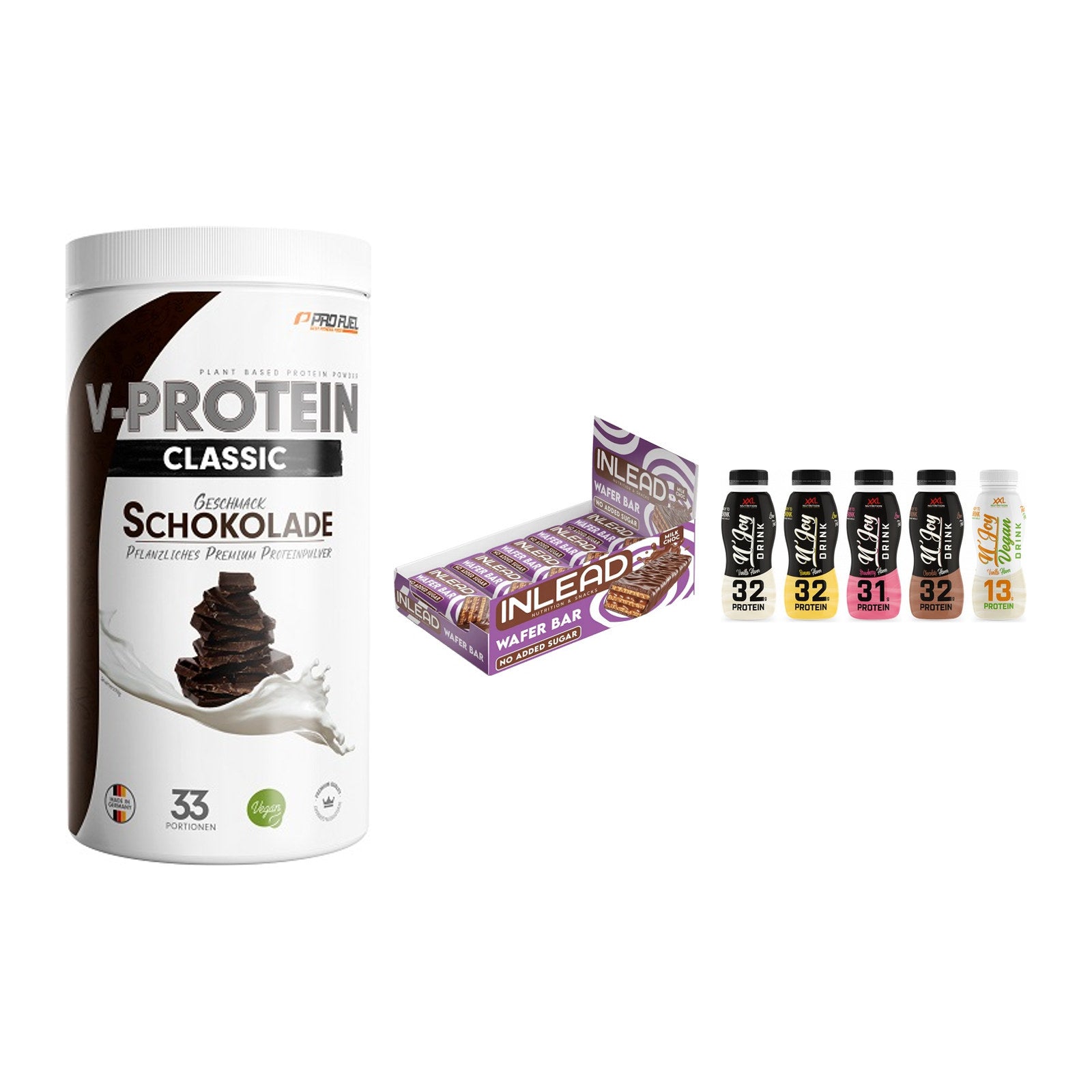 Schokolade Geschmacks-Trio: ProFuel VEGAN PROTEIN + 2 weitere – alle enthaltenen Artikel