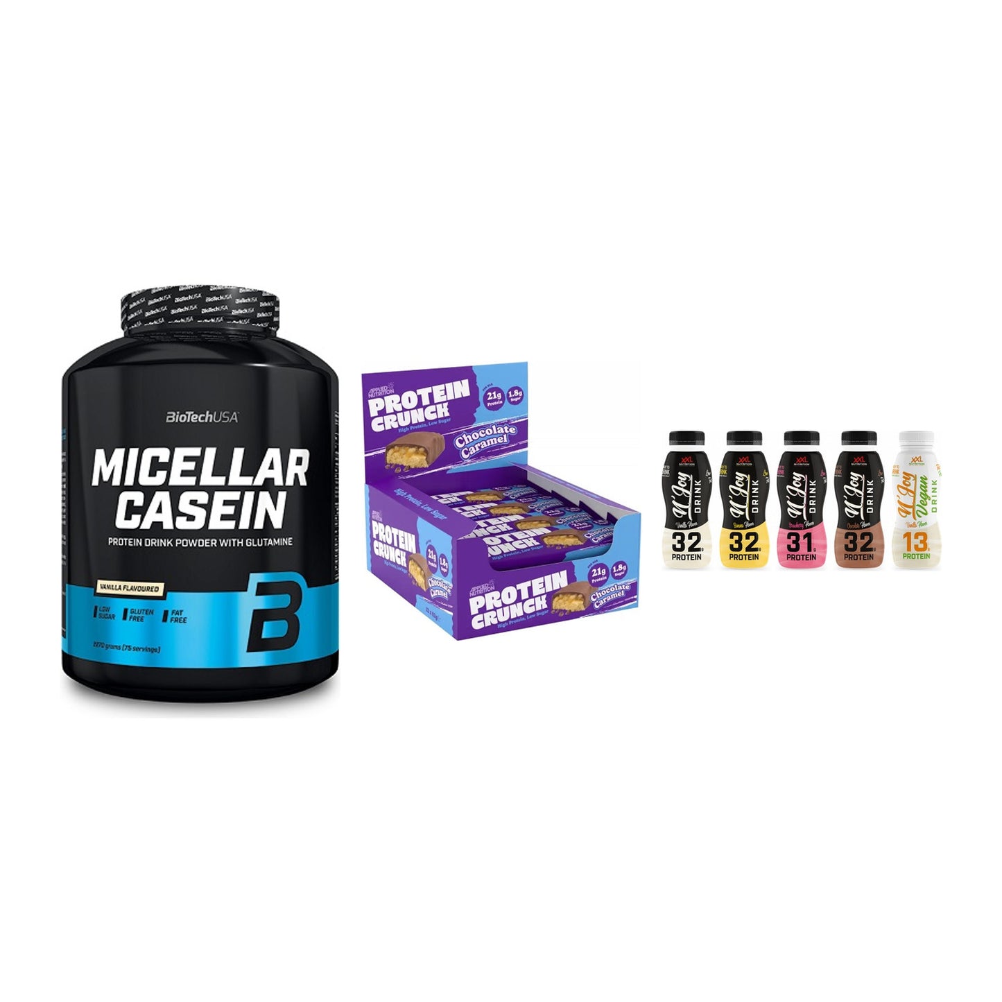 Schokolade Geschmacks-Trio: BioTech + 3× Applied + 2× XXL Nutritio – alle enthaltenen Artikel