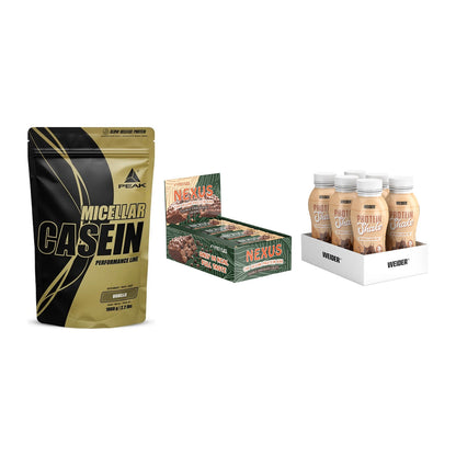 Schokolade Geschmacks-Trio: Peak Micellar Casein + 2 weitere – alle enthaltenen Artikel