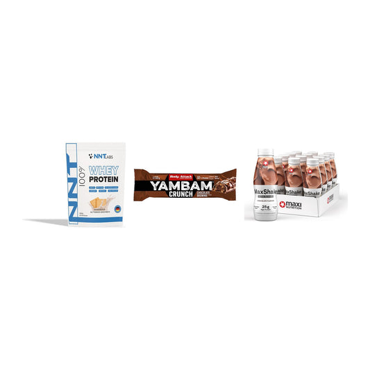 Schokolade Geschmacks-Trio: NNT Whey + 3× Body Attack + 1 weitere – alle enthaltenen Artikel