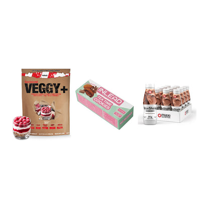 Schokolade Geschmacks-Trio: Sinob VEGGY + 3× INLEAD Tea + 1 weitere – alle enthaltenen Artikel