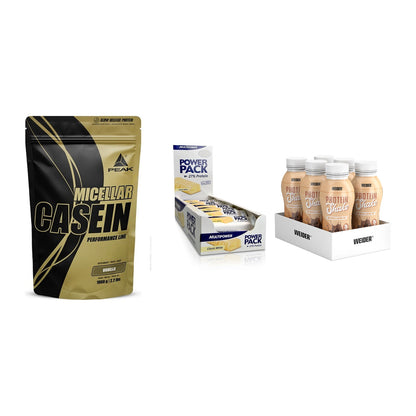 Schokolade Geschmacks-Trio: Peak Micellar + 3× Multipower + 1 weitere – alle enthaltenen Artikel