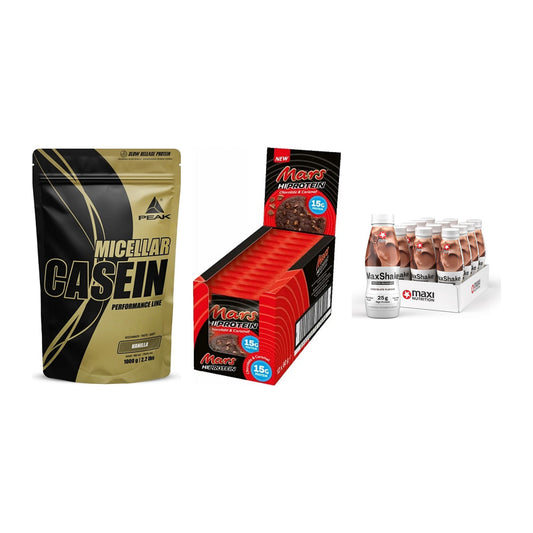 Schokolade Geschmacks-Trio: Peak Micellar + 3× Mars High + 1 weitere – alle enthaltenen Artikel