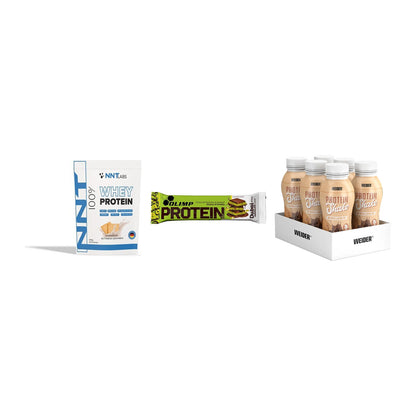 Schokolade Geschmacks-Trio: NNT Whey + 3× Olimp Protein + 1 weitere – alle enthaltenen Artikel