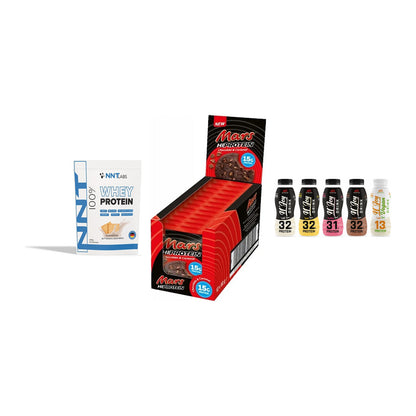Schokolade Geschmacks-Trio: NNT Whey + 3× Mars High + 2× XXL Nutritio – alle enthaltenen Artikel