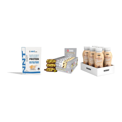 Schokolade Geschmacks-Trio: NNT Whey + 3× MaxiNutrition + 1 weitere – alle enthaltenen Artikel