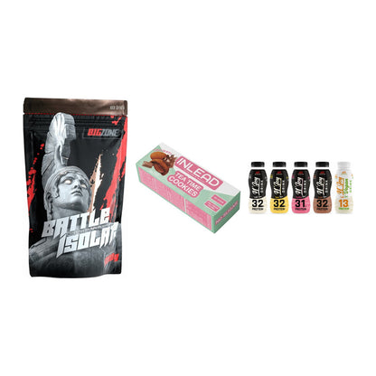 Schokolade Geschmacks-Trio: Big Zone + 3× INLEAD Tea + 2× XXL Nutritio – alle enthaltenen Artikel