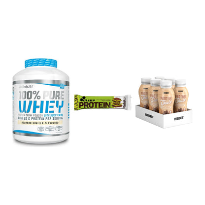 Schokolade Geschmacks-Trio: BioTech 100% Pure Whey + 2 weitere – alle enthaltenen Artikel