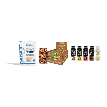 Schokolade Geschmacks-Trio: NNT Whey + 3× MaxiNutrition + 1 weitere – alle enthaltenen Artikel