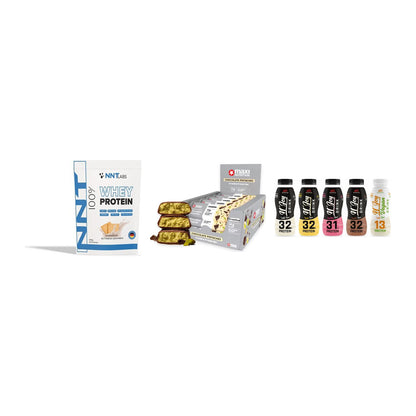 Schokolade Geschmacks-Trio: NNT Whey + 3× MaxiNutrition + 1 weitere – alle enthaltenen Artikel
