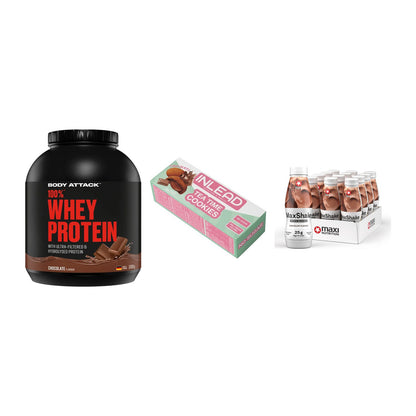 Schokolade Geschmacks-Trio: Body Attack + 3× INLEAD Tea + 1 weitere – alle enthaltenen Artikel