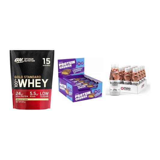 Schokolade Geschmacks-Trio: ON Whey Gold + 3× Applied + 1 weitere – alle enthaltenen Artikel