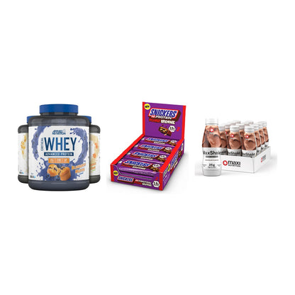 Schokolade Geschmacks-Trio: Applied + 3× Snickers + 2× MaxiNutritio – alle enthaltenen Artikel