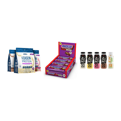 Schokolade Geschmacks-Trio: Applied + 3× Snickers + 2× XXL Nutritio – alle enthaltenen Artikel