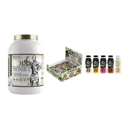Schokolade Geschmacks-Trio: Kevin Levrone Gold Whey + 2 weitere – alle enthaltenen Artikel