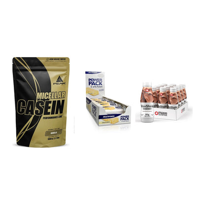 Schokolade Geschmacks-Trio: Peak Micellar + 3× Multipower + 1 weitere – alle enthaltenen Artikel