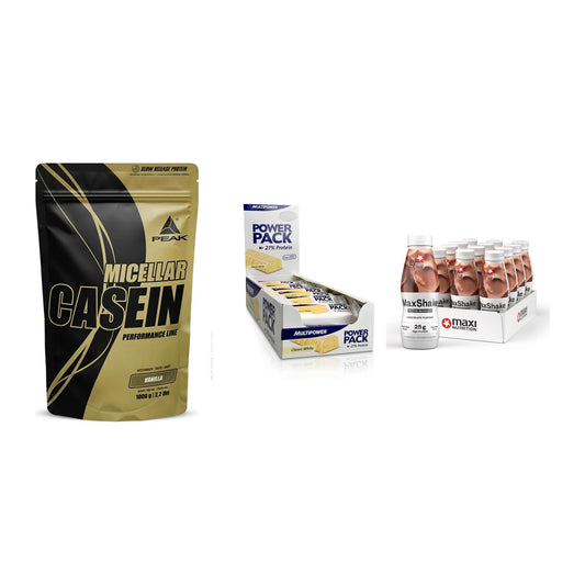 Schokolade Geschmacks-Trio: Peak Micellar + 3× Multipower + 1 weitere – alle enthaltenen Artikel