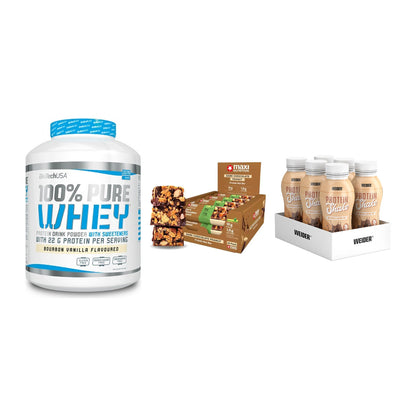 Schokolade Geschmacks-Trio: BioTech 100% Pure Whey + 2 weitere – alle enthaltenen Artikel