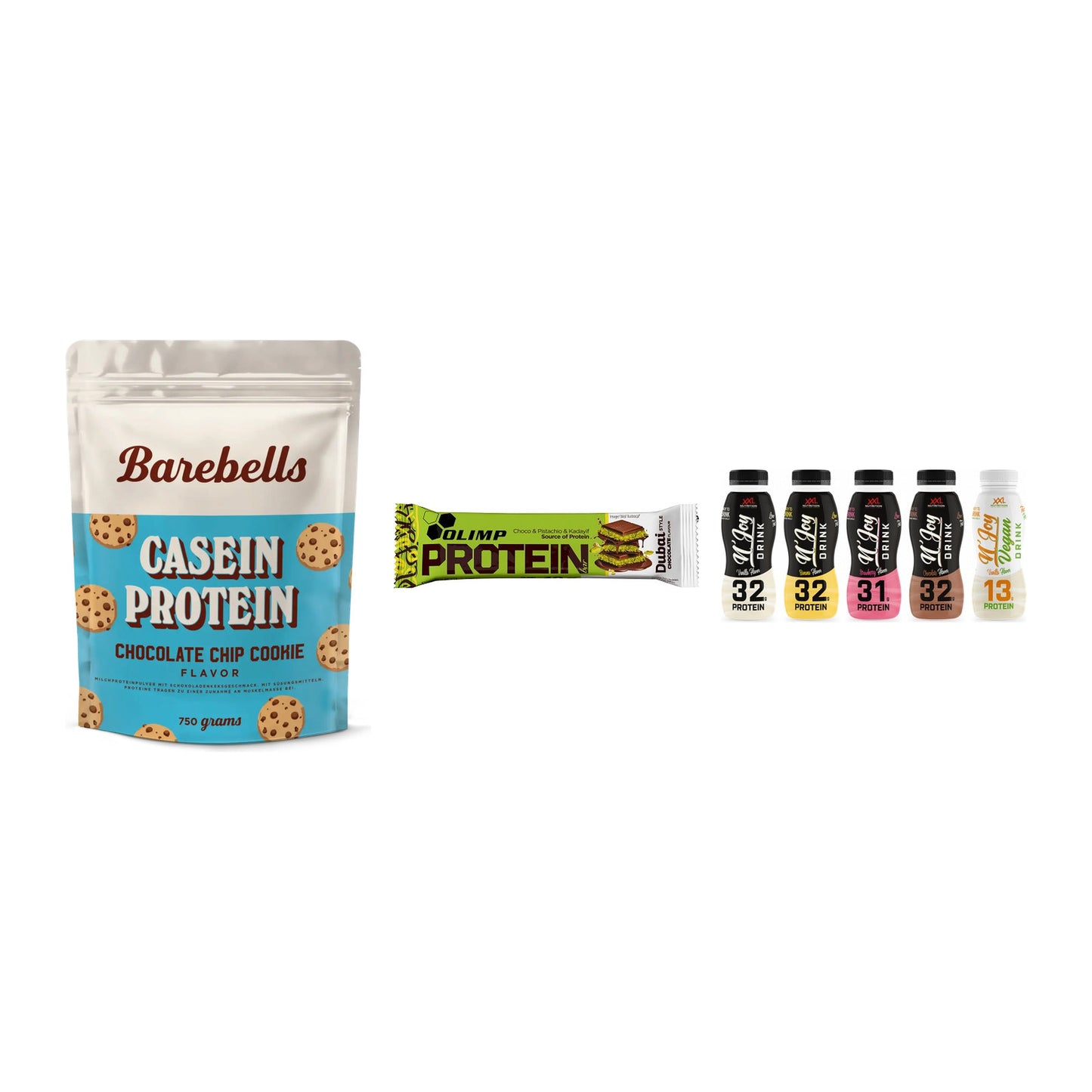 Schokolade Geschmacks-Trio: Barebells + 3× Olimp Protein + 1 weitere – alle enthaltenen Artikel