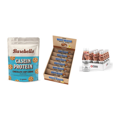Schokolade Geschmacks-Trio: Barebells + 3× Weider Whey + 1 weitere – alle enthaltenen Artikel