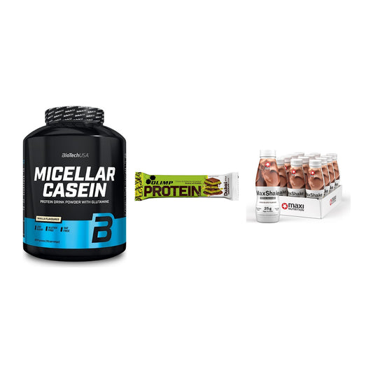 Schokolade Geschmacks-Trio: BioTech + 3× Olimp Protein + 1 weitere – alle enthaltenen Artikel