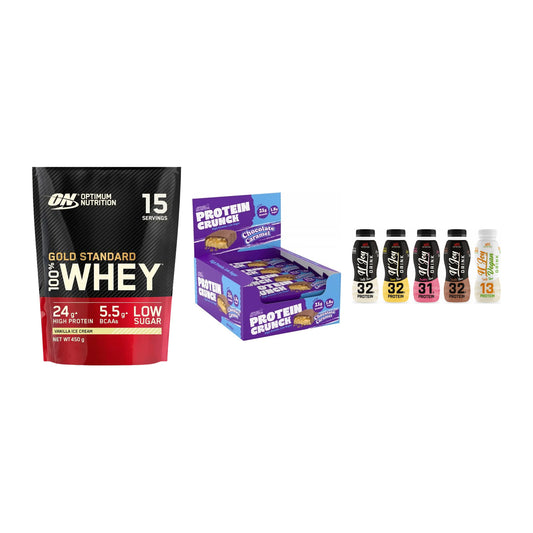 Schokolade Geschmacks-Trio: ON Whey Gold + 3× Applied + 1 weitere – alle enthaltenen Artikel