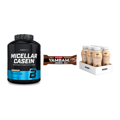 Schokolade Geschmacks-Trio: BioTech + 3× Body Attack + 2× Weider PROTE – alle enthaltenen Artikel