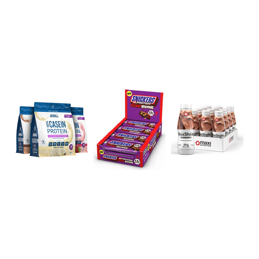 Schokolade Geschmacks-Trio: Applied + 3× Snickers + 2× MaxiNutritio – alle enthaltenen Artikel