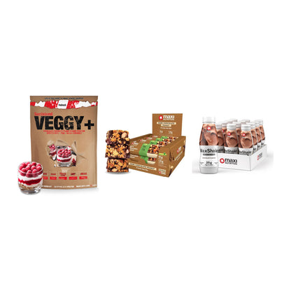 Schokolade Geschmacks-Trio: Sinob VEGGY + 3× MaxiNutrition + 1 weitere – alle enthaltenen Artikel