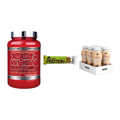 Schokolade Geschmacks-Trio: Scitec 100% + 3× Olimp Protein + 1 weitere – alle enthaltenen Artikel