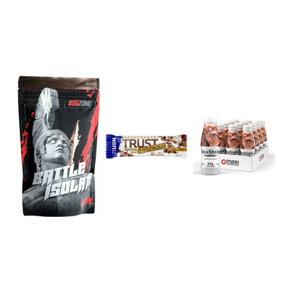 Schokolade Geschmacks-Trio: Big Zone + 3× USN TRUST + 2× MaxiNutritio – alle enthaltenen Artikel