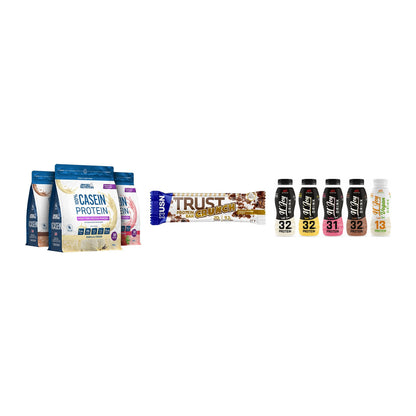 Schokolade Geschmacks-Trio: Applied + 3× USN TRUST + 2× XXL Nutritio – alle enthaltenen Artikel