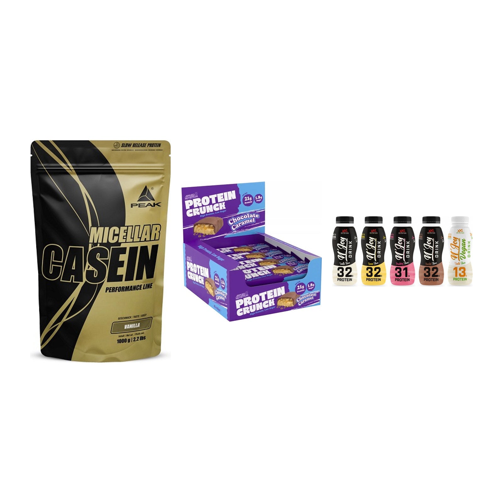 Schokolade Geschmacks-Trio: Peak Micellar + 3× Applied + 1 weitere – alle enthaltenen Artikel